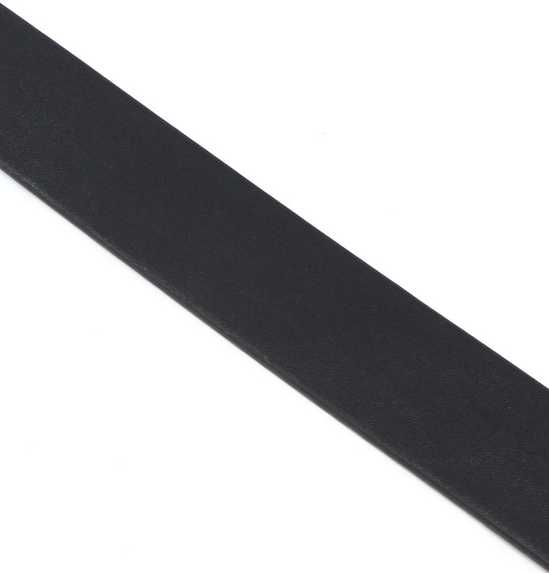 BC Belts Leather Belt Strap with Smooth Grain Finish 1.5" Wide with Snaps (Black-L) - Image 5